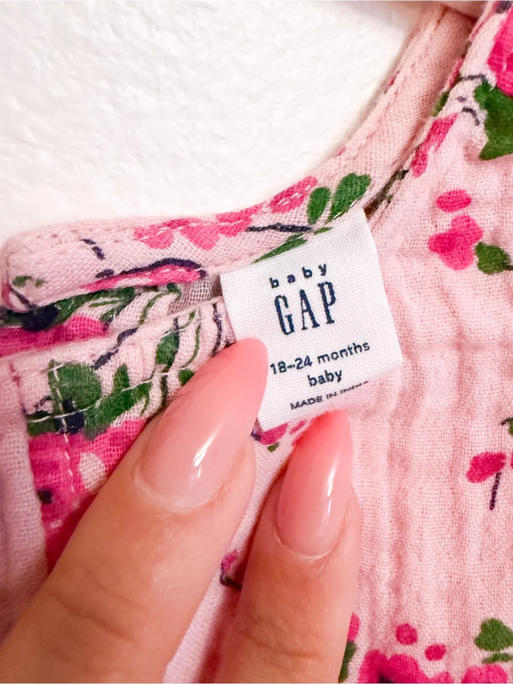 GAP Baby Pink Floral Romper Set
